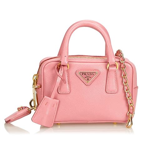 prada leather satchel handbag